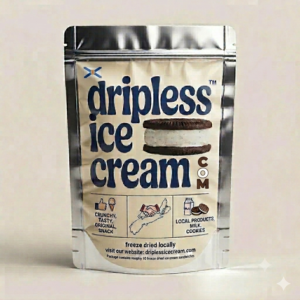 Dripless Ice Cream freeze dried favourites packaging